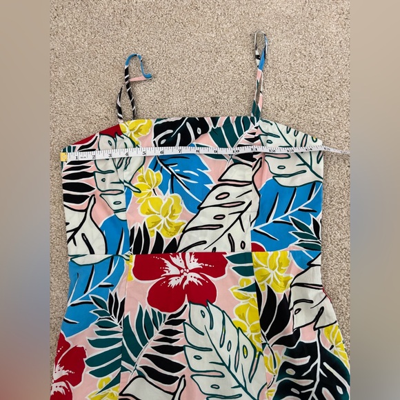 Women’s forever 21 Hibiscus Mini Dress medium Tropical Y2K Coquette coconut - Picture 7 of 7